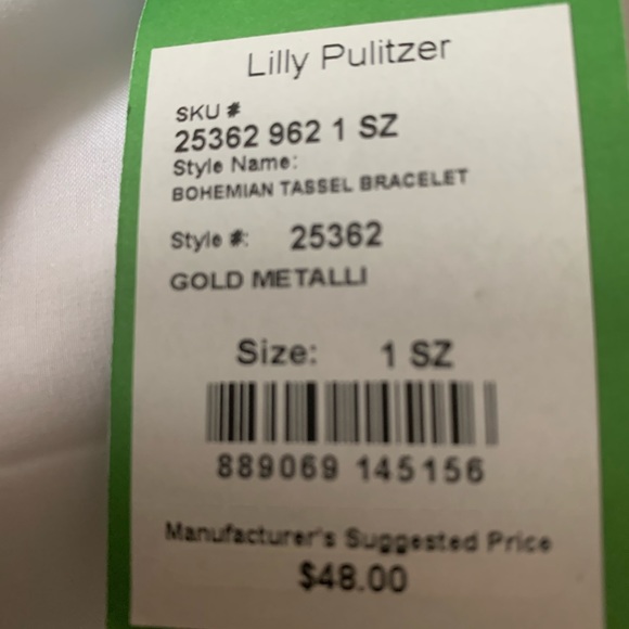 NWT lilly Pulitzer bohemian tassel bracelet - Picture 4 of 5